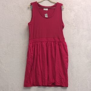 24/7 Maurices Women's Pink Fuchsia Sleeveless‎ Midi Dress Size XXL